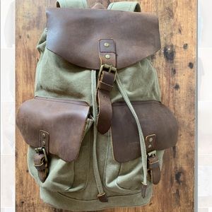 Wilson’s leather canvas backpack